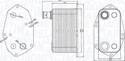 Magneti Marelli 350300000200 — Chłodnica oleju, olej silnikowy