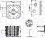 Magneti Marelli 350300003500 — Chłodnica oleju, olej silnikowy
