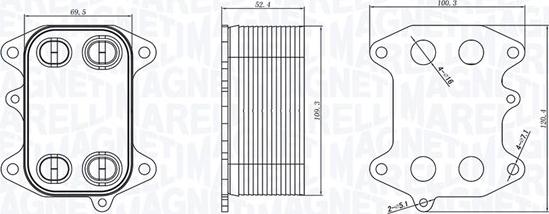 Magneti Marelli 350300003300 — Chłodnica oleju, olej silnikowy