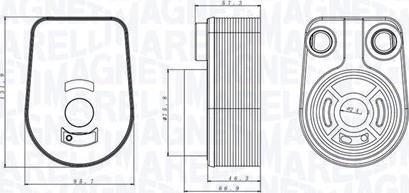 Magneti Marelli 350300002800 — Chłodnica oleju, olej silnikowy