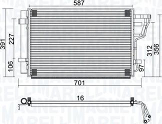 Magneti Marelli 350203951000 — Skraplacz, klimatyzacja
