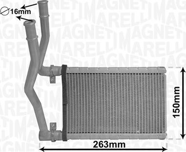 Magneti Marelli 350218490000 — Wymiennik ciepła, ogrzewanie wnętrza