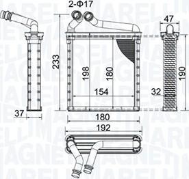 Magneti Marelli 350218442000 — Wymiennik ciepła, ogrzewanie wnętrza