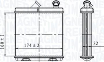 Magneti Marelli 350218465000 — Wymiennik ciepła, ogrzewanie wnętrza