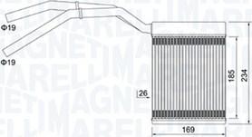 Magneti Marelli 350218425000 — Wymiennik ciepła, ogrzewanie wnętrza
