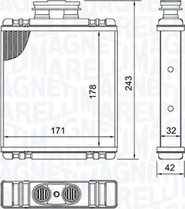 Magneti Marelli 350218517000 — Wymiennik ciepła, ogrzewanie wnętrza