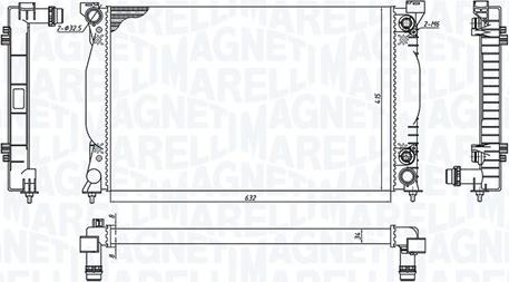 Magneti Marelli 350213196500 — Chłodnica, układ chłodzenia silnika