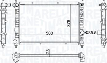 Magneti Marelli 350213192100 — Chłodnica, układ chłodzenia silnika