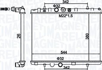 Magneti Marelli 350213156100 — Chłodnica, układ chłodzenia silnika