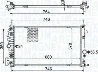 Magneti Marelli 350213152300 — Chłodnica, układ chłodzenia silnika