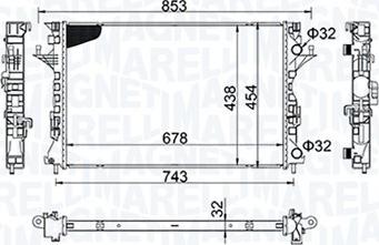 Magneti Marelli 350213152200 — Chłodnica, układ chłodzenia silnika