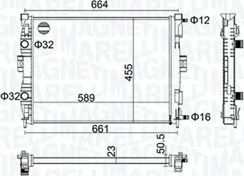 Magneti Marelli 350213160600 — Chłodnica, układ chłodzenia silnika