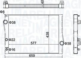 Magneti Marelli 350213163500 — Chłodnica, układ chłodzenia silnika
