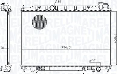 Magneti Marelli 350213179200 — Chłodnica, układ chłodzenia silnika