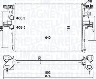Magneti Marelli 350213204600 — Chłodnica, układ chłodzenia silnika
