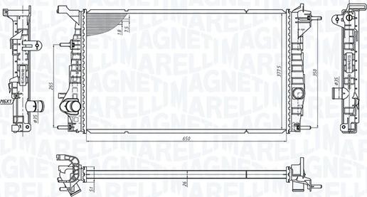Magneti Marelli 350213200600 — Chłodnica, układ chłodzenia silnika