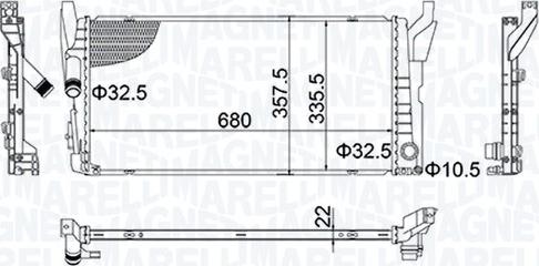 Magneti Marelli 350213202900 — Chłodnica, układ chłodzenia silnika