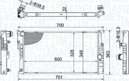Magneti Marelli 350213202400 — Chłodnica, układ chłodzenia silnika