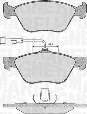 Magneti Marelli 363916060101 — Zestaw klocków hamulcowych, hamulce tarczowe