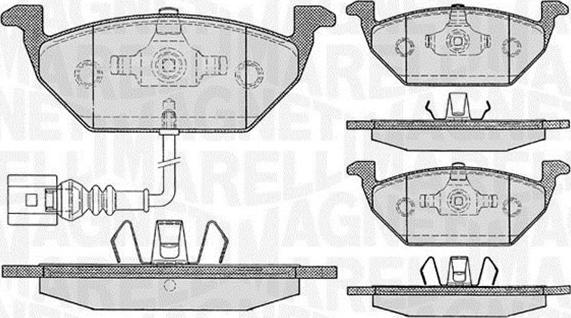 Magneti Marelli 363916060132 — Zestaw klocków hamulcowych, hamulce tarczowe