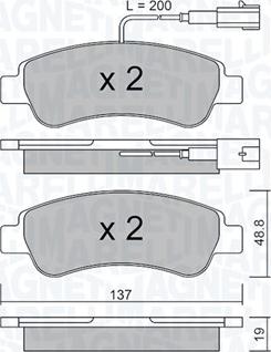 Magneti Marelli 363916060832 - Zestaw klocków hamulcowych, hamulce tarczowe