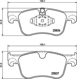 Maxgear 19-3064 - KLOCKI HAM. CITROEN P. C4 PICASSO 13- DLA TARCZY 283MM