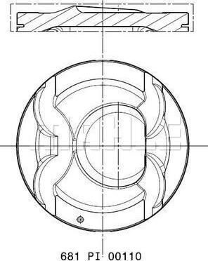 MAHLE 681 PI 00110 000 — Tłok