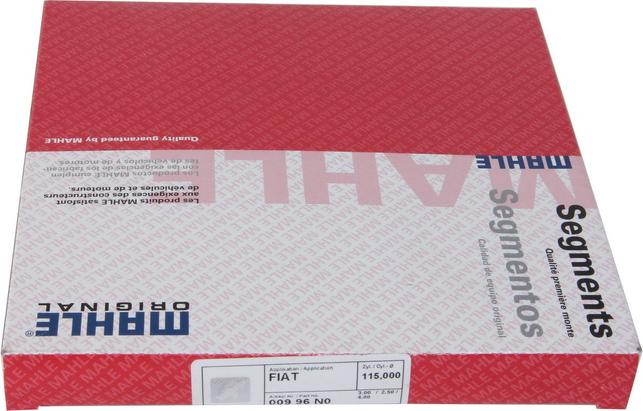 MAHLE 009 96 N0 — Zestaw pierścieni tłokowych