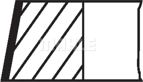 MAHLE 028 RS 00126 0N0 — Zestaw pierścieni tłokowych