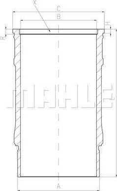 MAHLE 001 LW 00143 001 — Tuleja cylindrowa