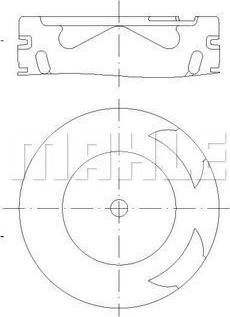 MAHLE 001 PI 00186 000 — Tłok