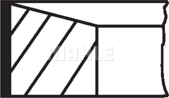 MAHLE 039 RS 10102 0N0 — Zestaw pierścieni tłokowych