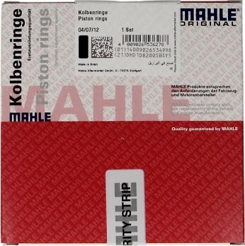 MAHLE 011 58 N1 — Zestaw pierścieni tłokowych