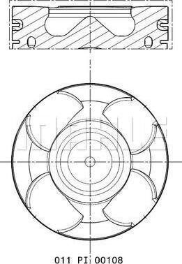 MAHLE 011 PI 00108 000 — Tłok