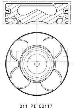 MAHLE 011 PI 00117 000 — Tłok