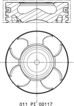 MAHLE 011 PI 00117 002 — Tłok