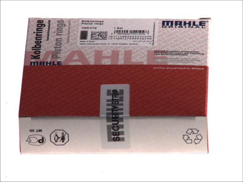 MAHLE 039 99 N0 — Zestaw pierścieni tłokowych