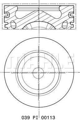 MAHLE 039 PI 00113 000 — Tłok