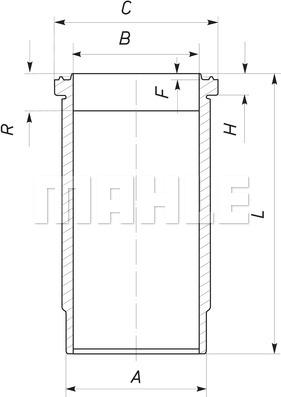 MAHLE 037 WN 30 01 — Tuleja cylindrowa