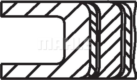MAHLE 021 RS 00119 0N0 - PIERŚCIENIE TŁOKOWE RENAULT KADJAR 1.6DCI 15- STD
