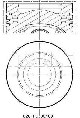 MAHLE 028 PI 00100 000 — Tłok