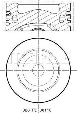 MAHLE 028 PI 00116 002 — Tłok