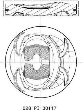 MAHLE 028 PI 00117 000 - TŁOK VW TIGUAN 1.4TSI 05- STD