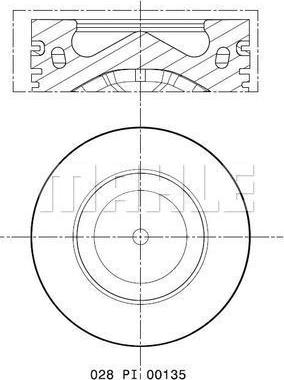 MAHLE 028 PI 00135 000 — Tłok