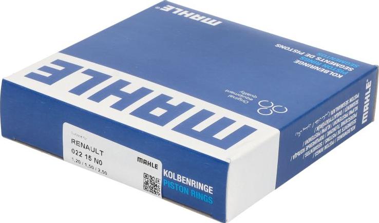 MAHLE 022 15 N0 - Zestaw pierścieni tłoka