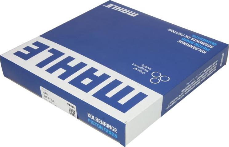MAHLE 229 07 N0 - Zestaw pierścieni tłoka