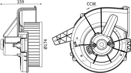 MAHLE AB 440 000S — Wentylator wewnętrzny