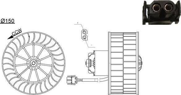 MAHLE AB 44 000S - DMUCHAWA BMW 3 E36