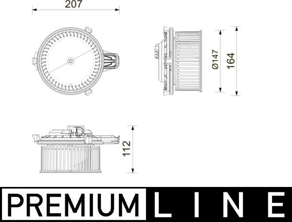 MAHLE AB 443 000P — Wentylator wewnętrzny