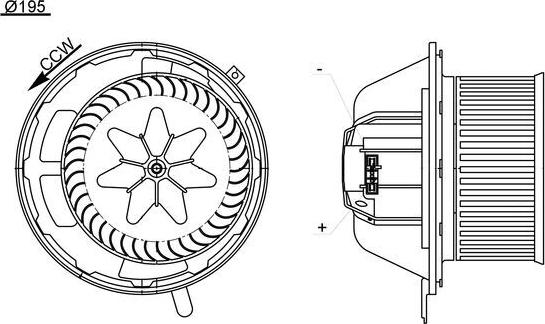 MAHLE AB 194 000S — Wentylator wewnętrzny